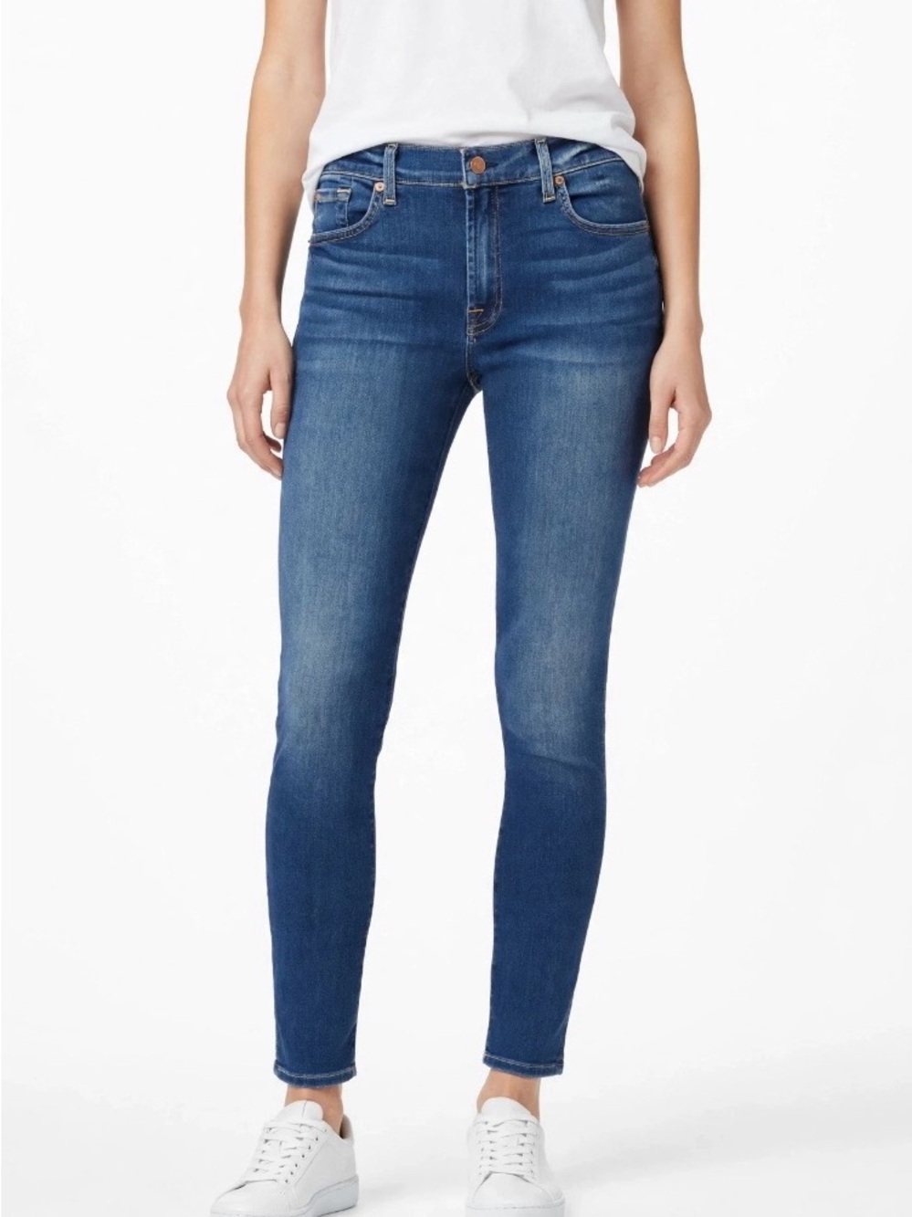 7 For All Mankind Roxanne Ankle Skinny Jeans Size 32